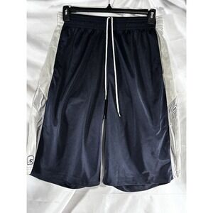 AND1 Men's Shorts Basketball Gym Print, 11" Inseam, Size Large, Blue Navy